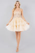 Sweetheart Corset Top Detailed Multi Layered Skirt Cocktail Dress for Women 4/XS-16/3X